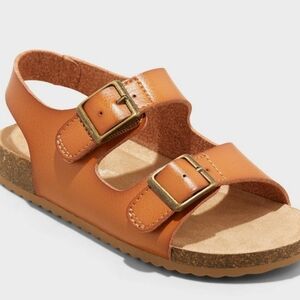 Cat & Jack Reagan Footbed Sandals Cognac Size 8T